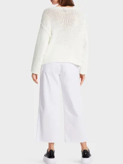 Marc Cain Pullover & Sweatshirts|Strick-SWEATER IN GROBSTRICK KNITTED IN GERMANY off-white