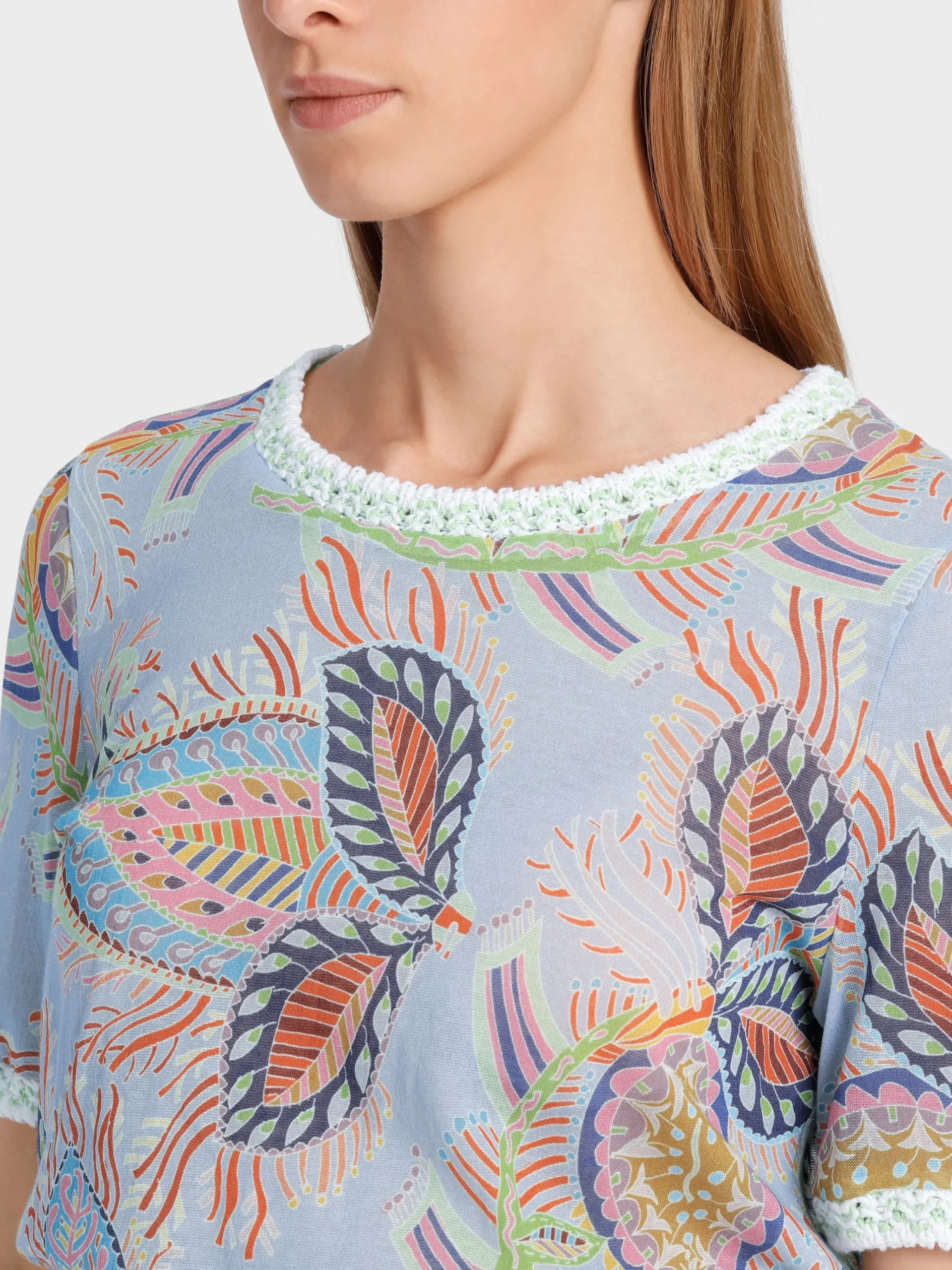 Marc Cain Pullover & Sweatshirts|Strick-SWEATER KNITTED IN GERMANY deep summer sky