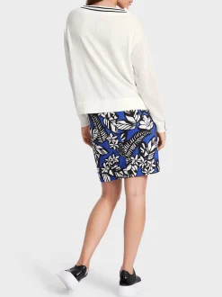 Marc Cain Pullover & Sweatshirts|Strick-SWEATER MIT ÄRMELN IN NETZOPTIK off-white