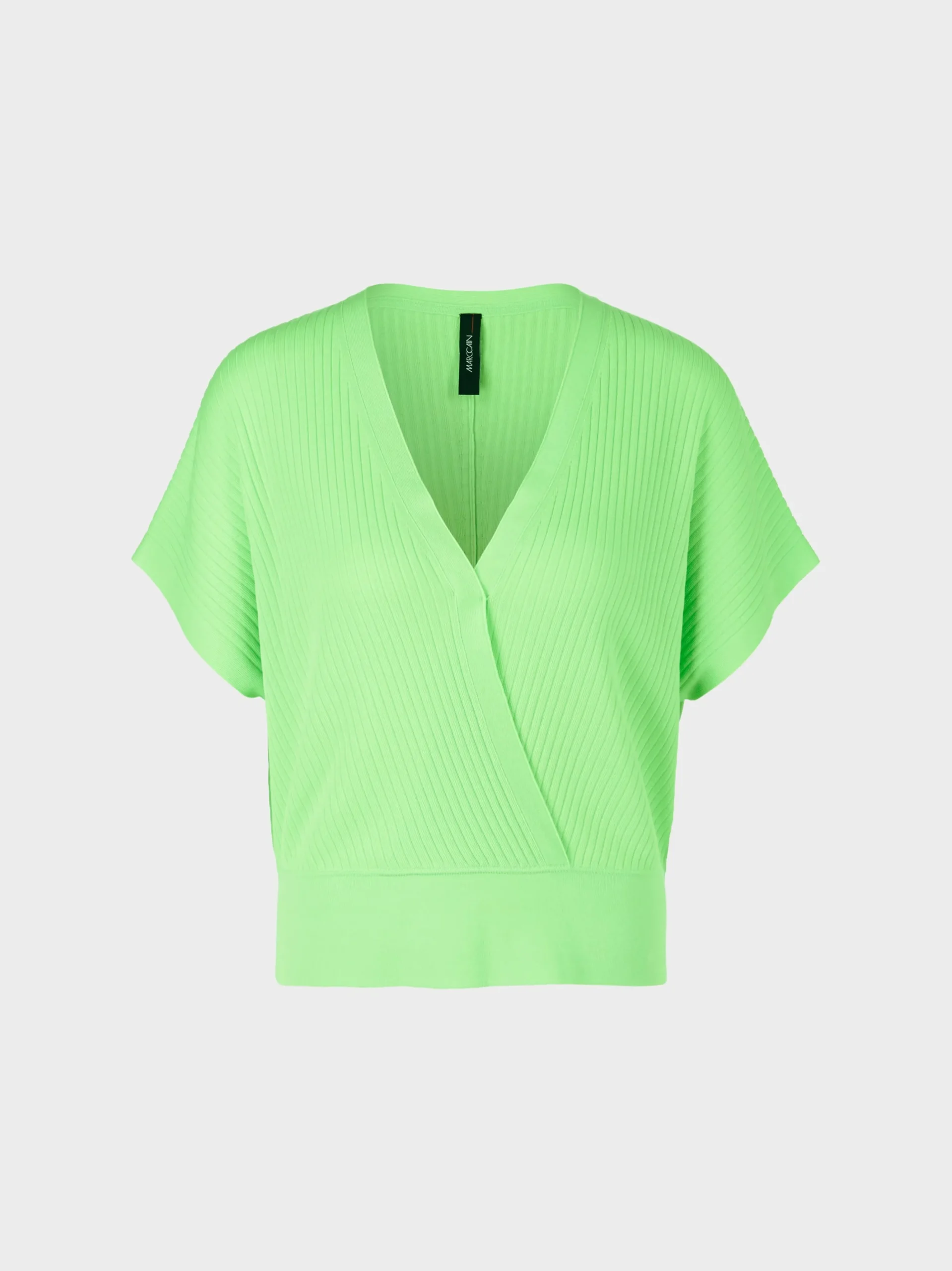 Marc Cain Pullover & Sweatshirts|Strick-SWEATER MIT WICKELEFFEKT light apple green