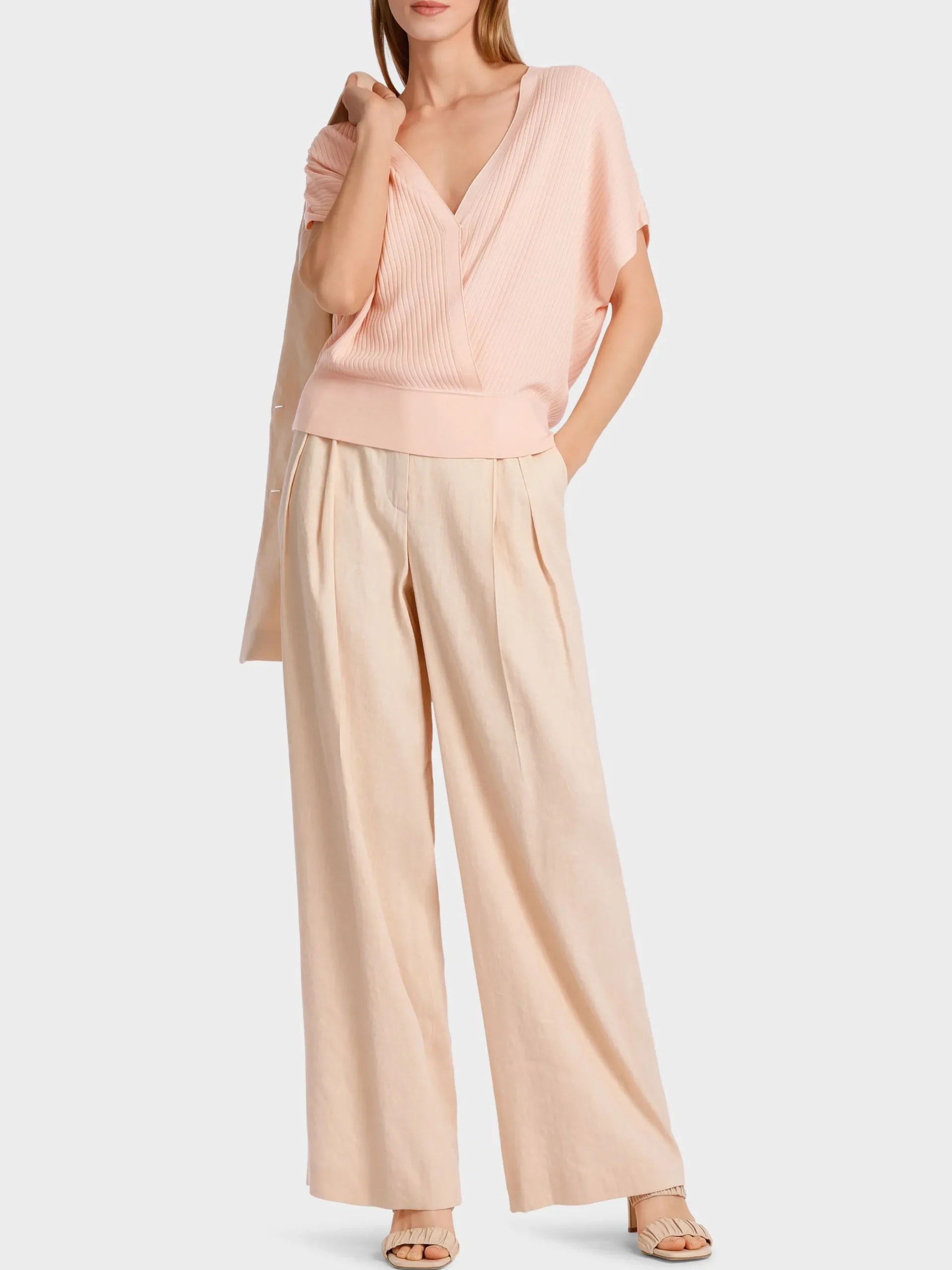 Marc Cain Pullover & Sweatshirts|Strick-SWEATER MIT WICKELEFFEKT soft rose