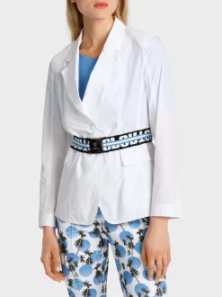 Marc Cain Accessoires-TAILLENGÜRTEL MIT STREIFEN bright azure