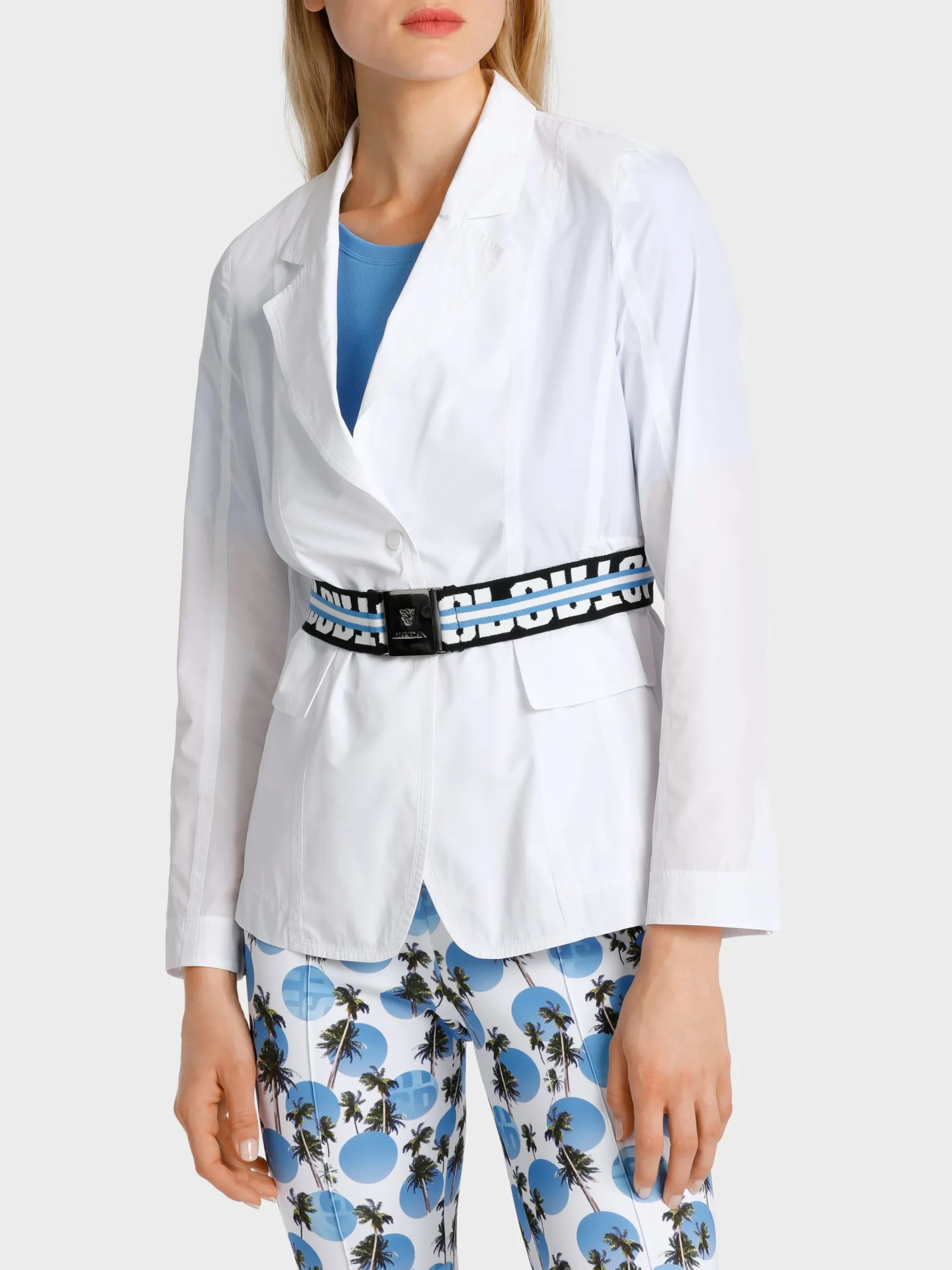 Marc Cain Accessoires-TAILLENGÜRTEL MIT STREIFEN bright azure