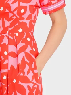 Marc Cain Kleider-TAILLIERTES KLEID MIT KIMONO-ÄRMEL lip gloss