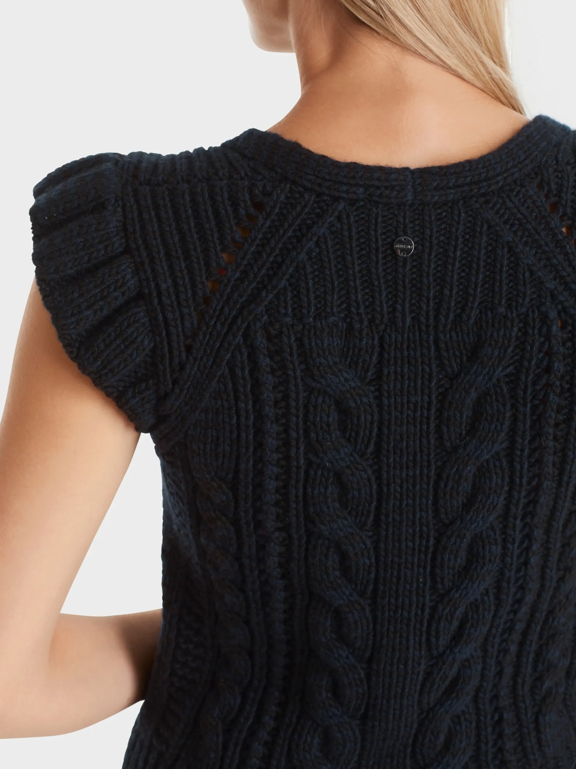 Marc Cain Pullover & Sweatshirts|Strick-TANK TOP KNITTED IN GERMANY midnight blue
