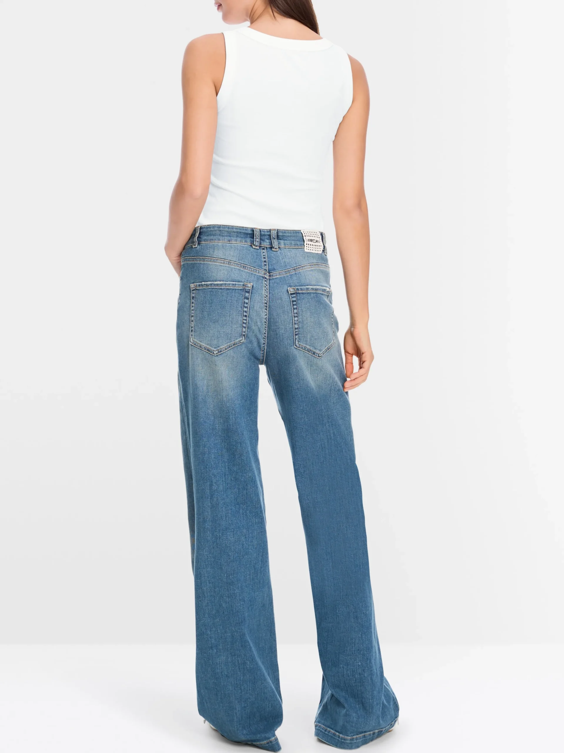 Marc Cain Shirts & Tops-TANKTOP AUS FEINRIPP white