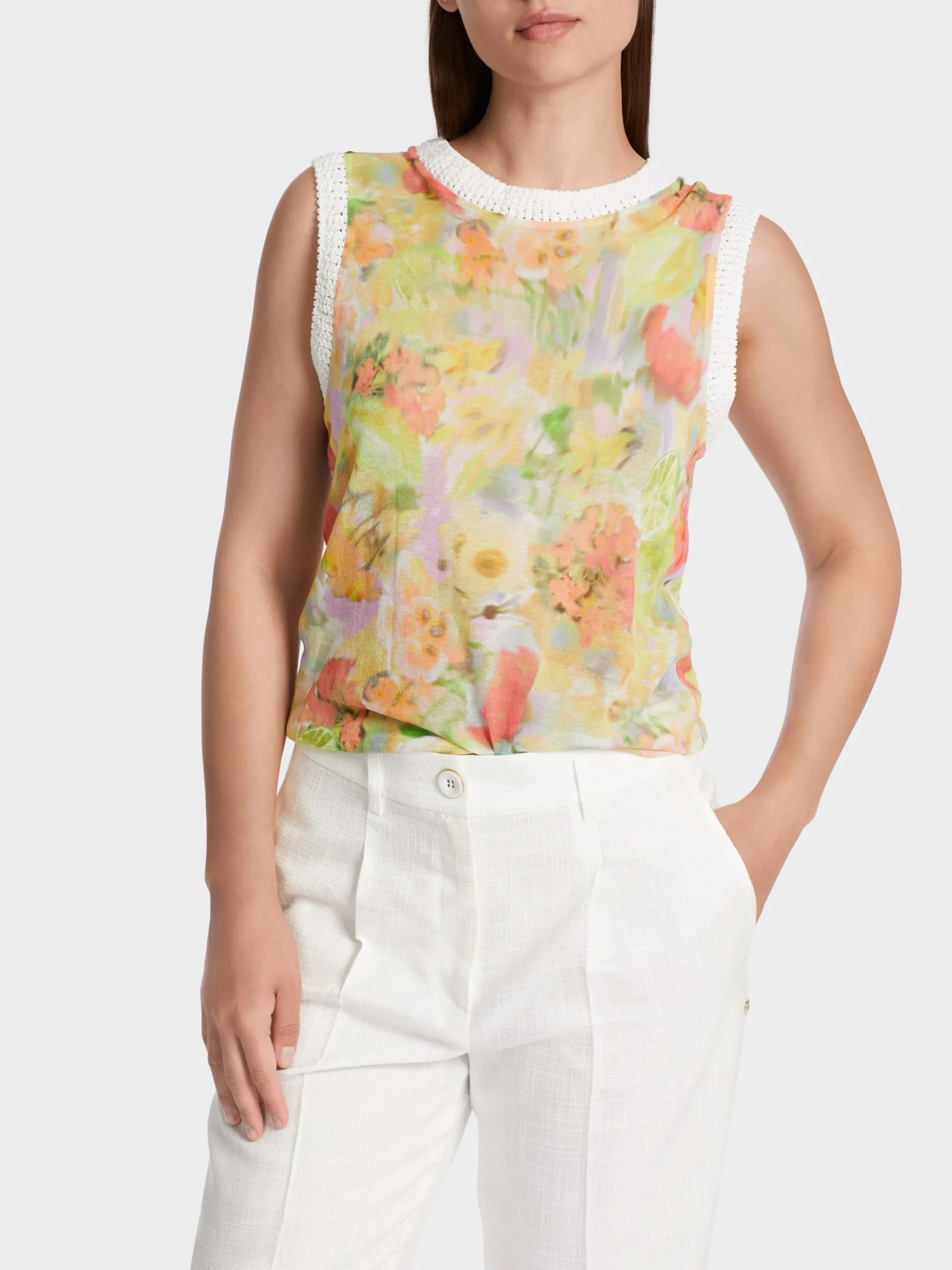 Marc Cain Shirts & Tops|Strick-TOP KNITTED IN GERMANY pale lemon