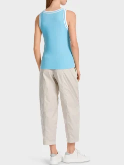 Marc Cain Shirts & Tops-TOP MIT FOTOPRINT light turquoise