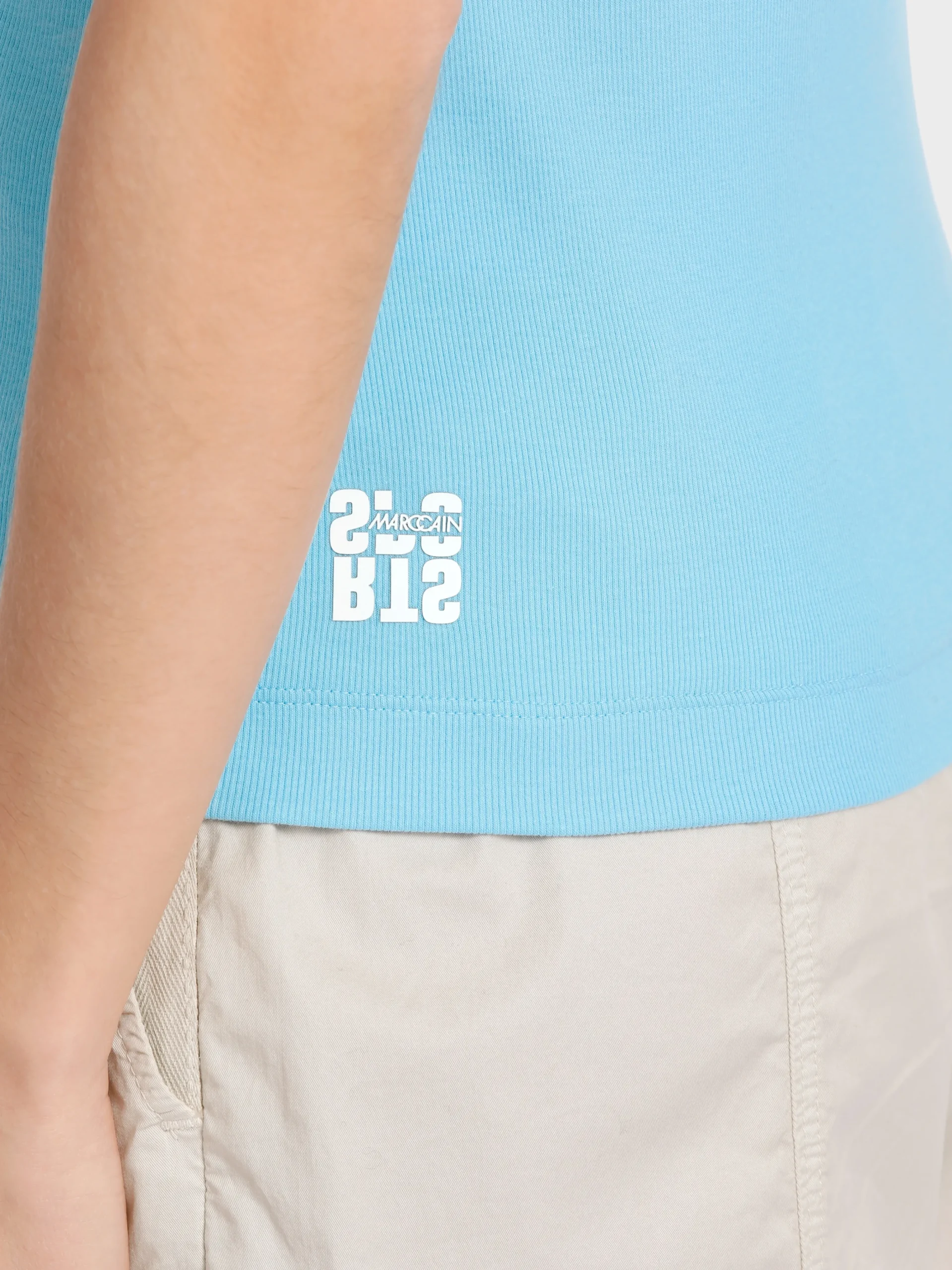 Marc Cain Shirts & Tops-TOP MIT FOTOPRINT light turquoise