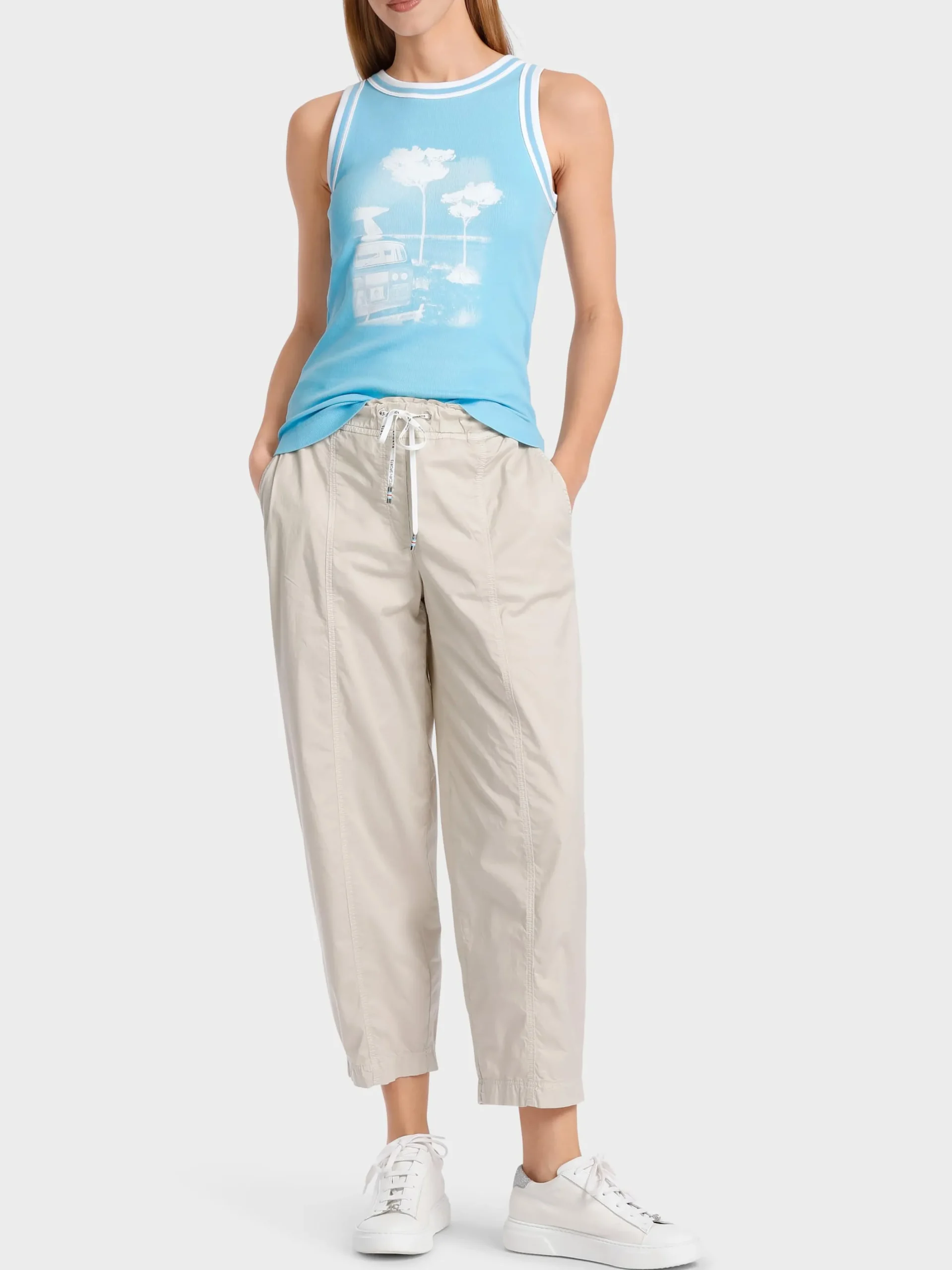 Marc Cain Shirts & Tops-TOP MIT FOTOPRINT light turquoise