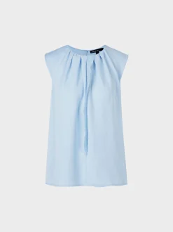 Marc Cain Shirts & Tops-TOP MIT RÜSCHEN-DETAIL soft summer sky