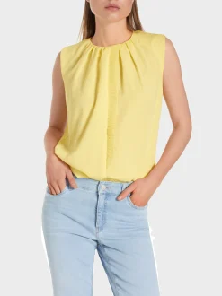 Marc Cain Shirts & Tops-TOP MIT RÜSCHEN-DETAIL pale lemon