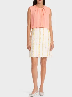 Marc Cain Shirts & Tops-TOP MIT RÜSCHEN-DETAIL deep peach