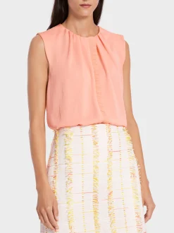 Marc Cain Shirts & Tops-TOP MIT RÜSCHEN-DETAIL deep peach