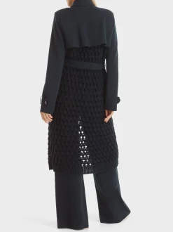 Marc Cain Mäntel & Outdoorjacken|Strick-TRENCHCOAT KNITTED IN GERMANY midnight blue