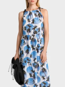 Marc Cain Kleider-TRÄGERKLEID MIT VOLANTS bright azure