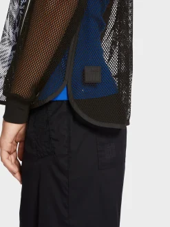 Marc Cain Shirts & Tops-T-SHIRT AUS BEDRUCKTEM MESH black