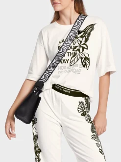 Marc Cain Shirts & Tops-T-SHIRT AUS REINER BAUMWOLLE off-white