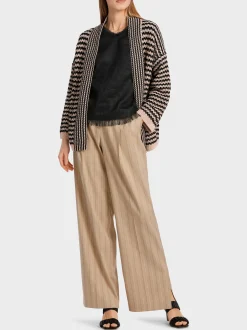 Marc Cain Shirts & Tops-T-SHIRT IM MATERIALMIX black