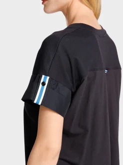 Marc Cain Shirts & Tops-T-SHIRT IM MATERIALMIX midnight blue
