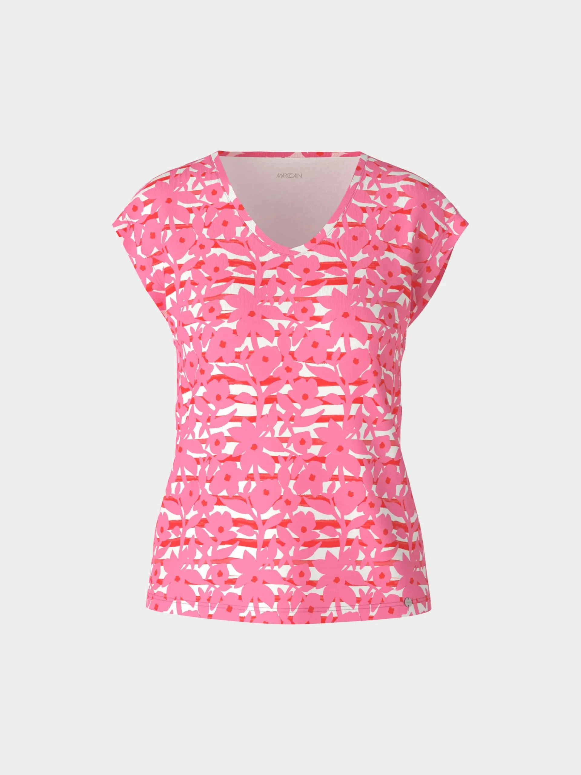 Marc Cain Shirts & Tops-T-SHIRT MIT ALLOVERPRINT lip gloss