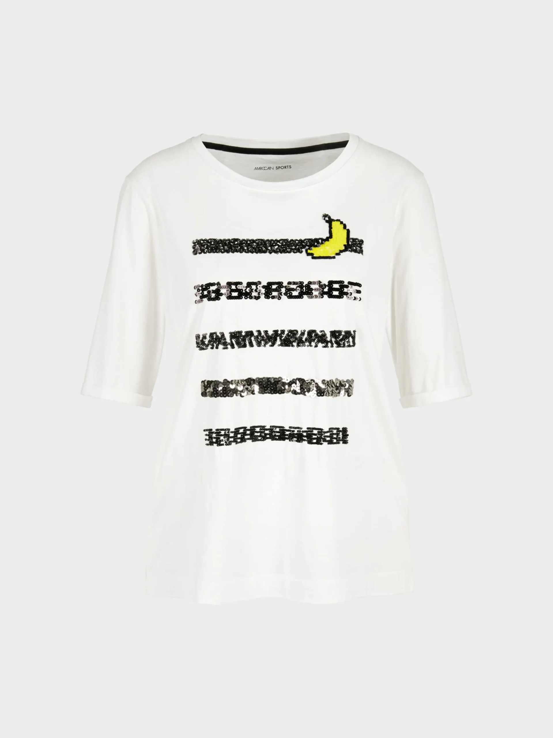 Marc Cain Shirts & Tops-T-SHIRT MIT APPLIKATIONEN off-white