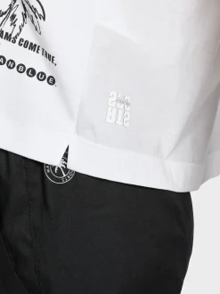 Marc Cain Shirts & Tops-T-SHIRT MIT BEDRUCKTEN ÄRMELN white