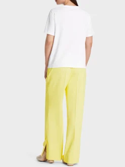 Marc Cain Shirts & Tops-T-SHIRT MIT 3D-APPLIKATION white