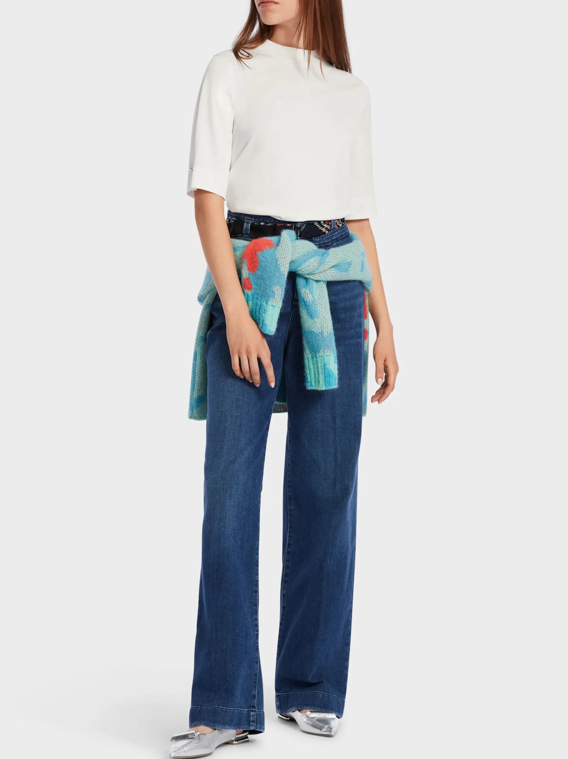 Marc Cain Shirts & Tops-T-SHIRT MIT HALBLANGEM ÄRMEL off-white