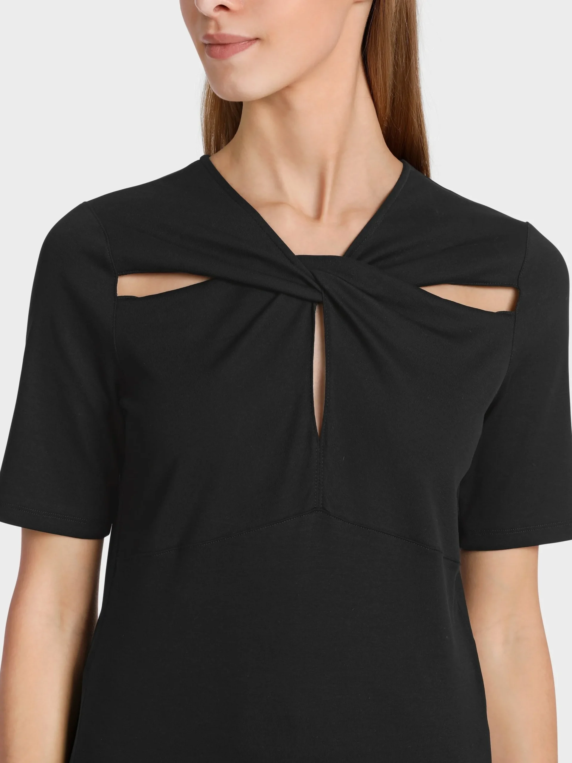 Marc Cain Shirts & Tops-T-SHIRT MIT KNOTENEFFEKT black