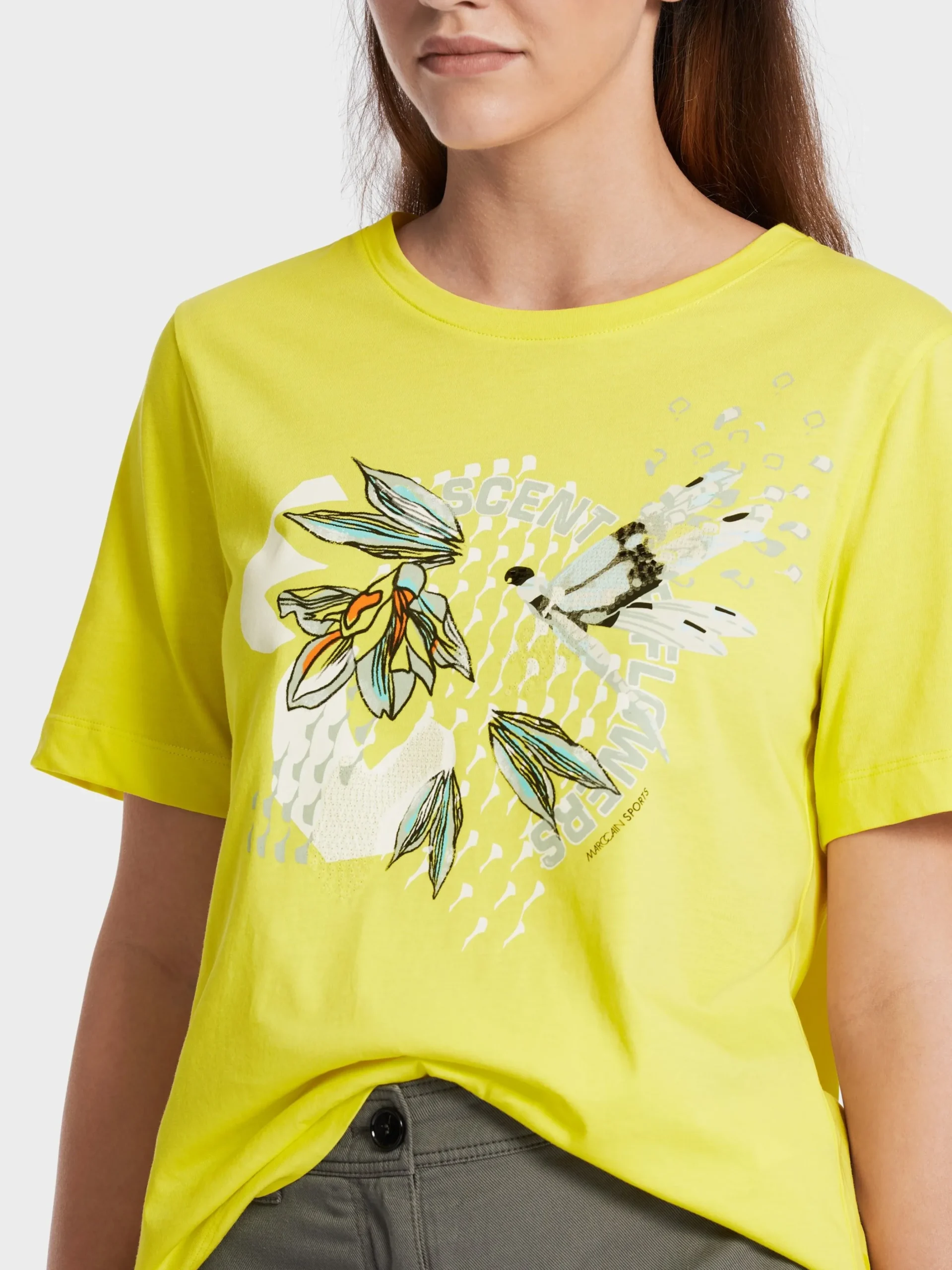 Marc Cain Shirts & Tops-T-SHIRT MIT PRINT "RETHINK TOGETHER" soft limeade
