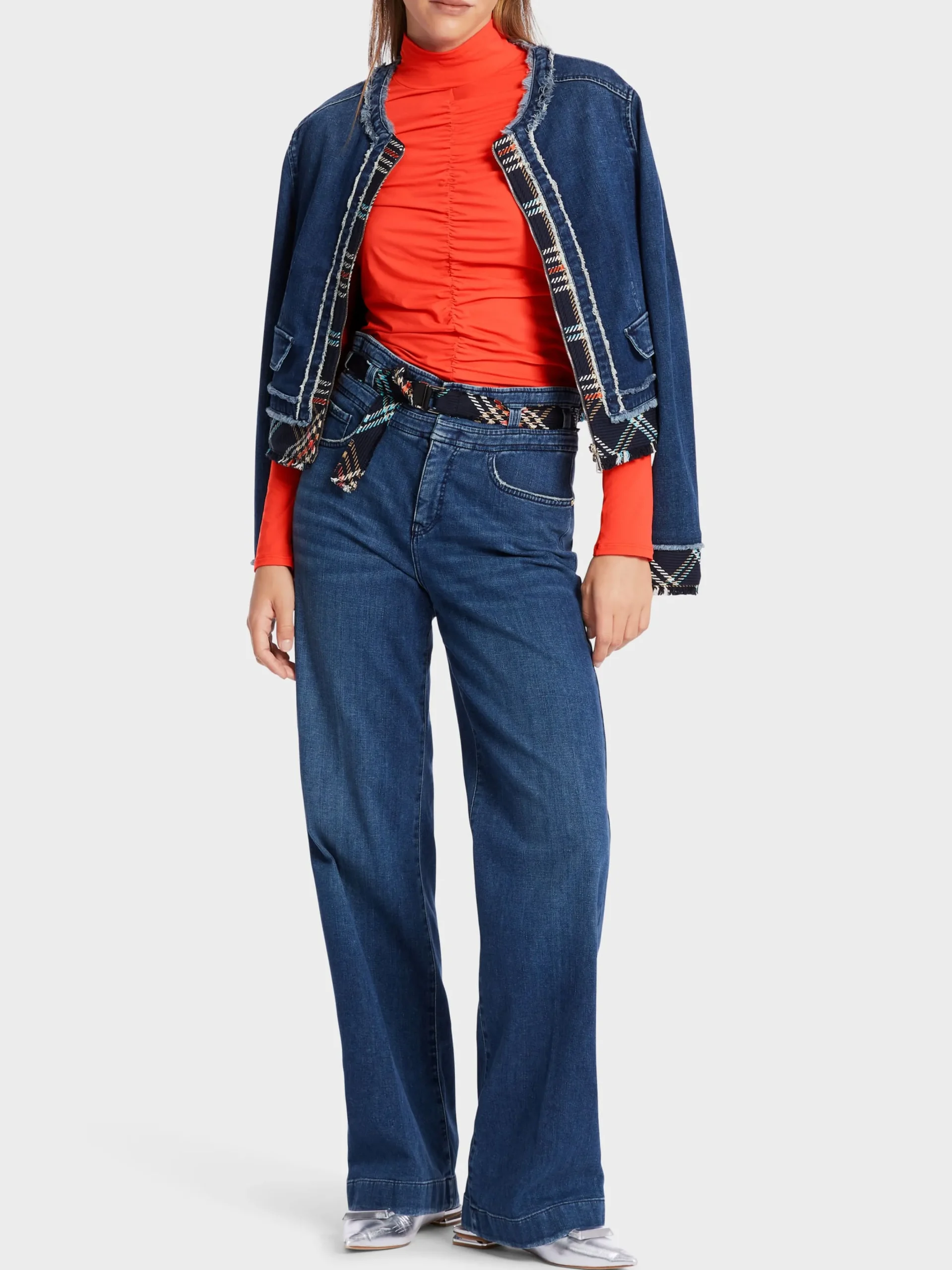 Marc Cain Shirts & Tops-T-SHIRT MIT ROLLKRAGEN bright tomato