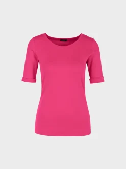 Marc Cain Shirts & Tops-T-SHIRT MIT RUNDHALS super pink