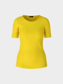Marc Cain Shirts & Tops-T-SHIRT MIT RUNDHALS bright sulphur