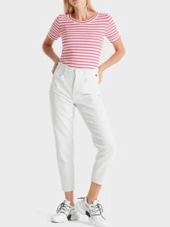 Marc Cain Shirts & Tops-T-SHIRT MIT STREIFEN super pink