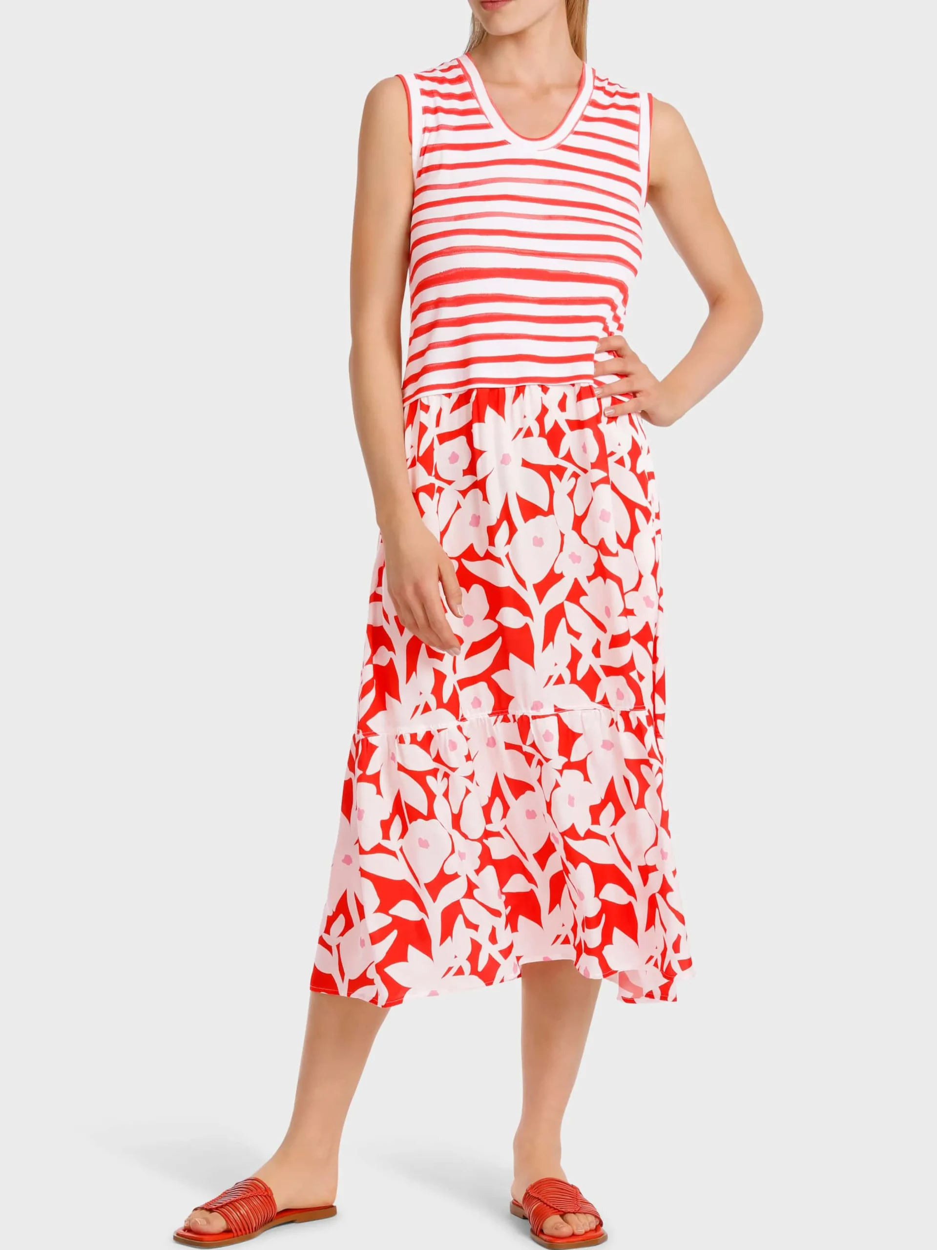 Marc Cain Kleider-TWO-IN-ONE-KLEID bright tomato