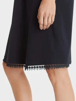 Marc Cain Kleider-UNI TUNIKAKLEID MIT SPITZENDETAILS midnight blue