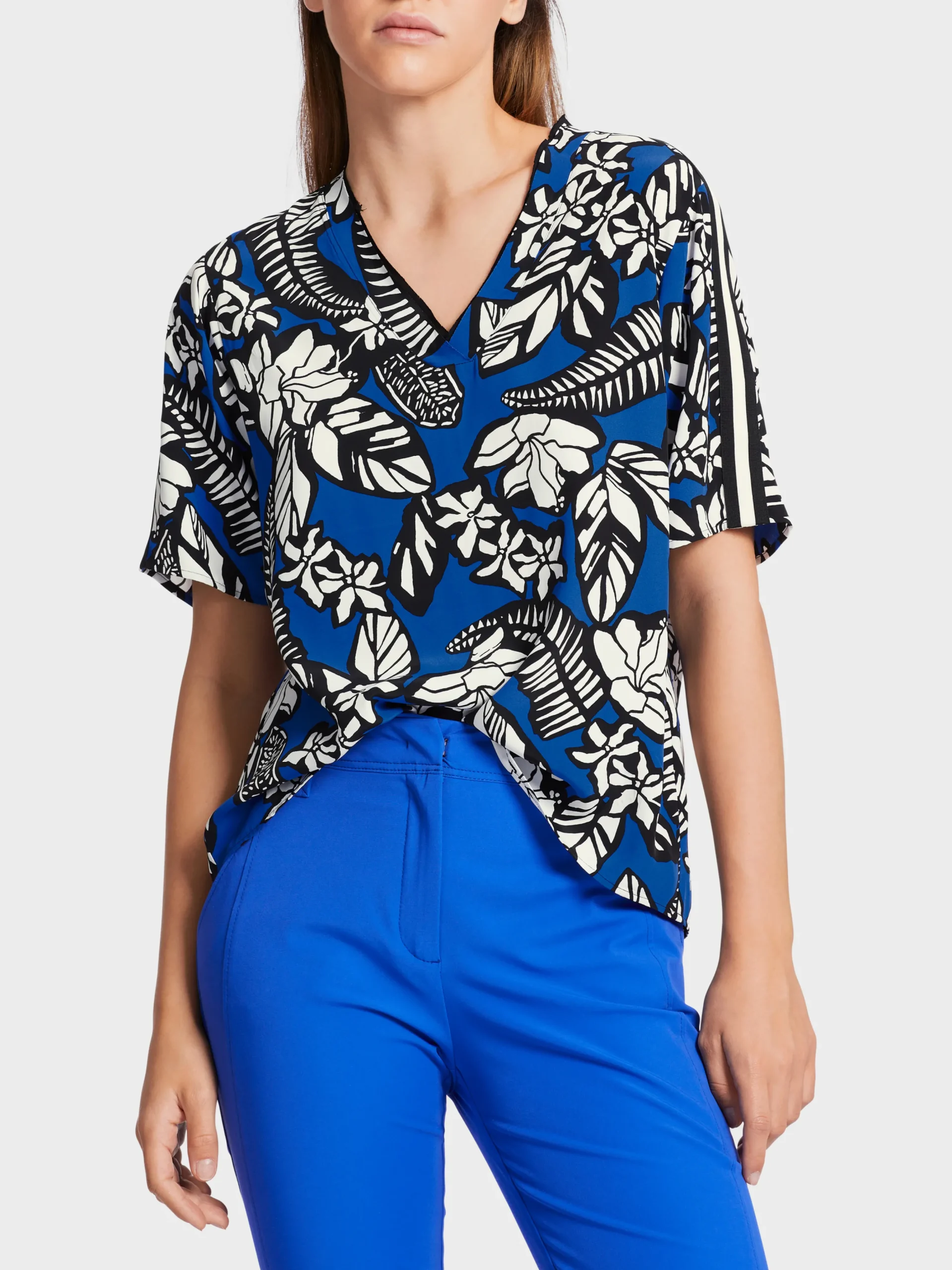 Marc Cain Blusen & Tuniken-VISKOSEBLUSE "RETHINK TOGETHER" bright royal blue