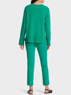 Marc Cain Pullover & Sweatshirts|Strick-V-NECK-PULLI "RETHINK TOGETHER" bright malachite