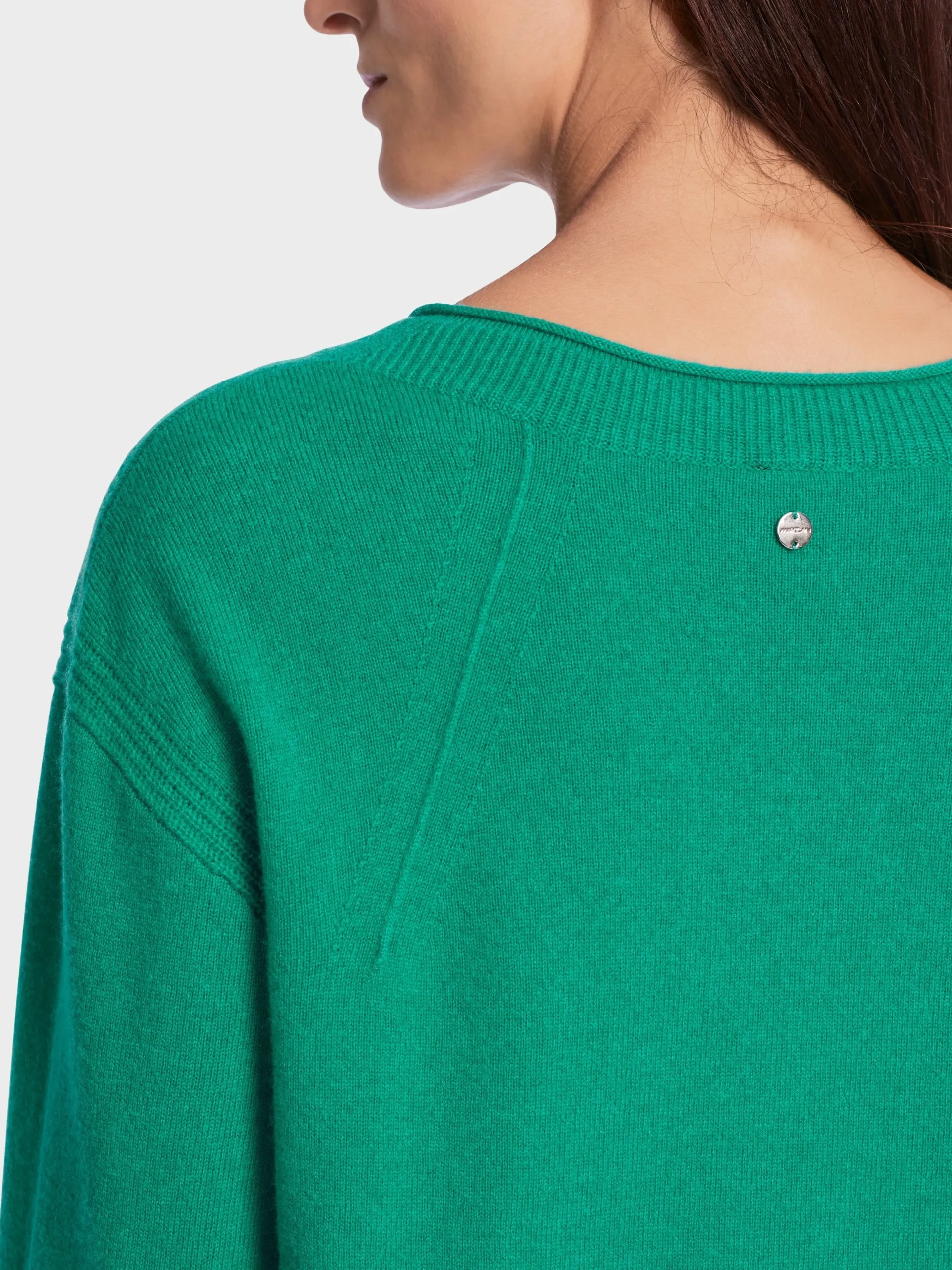 Marc Cain Pullover & Sweatshirts|Strick-V-NECK-PULLI "RETHINK TOGETHER" bright malachite