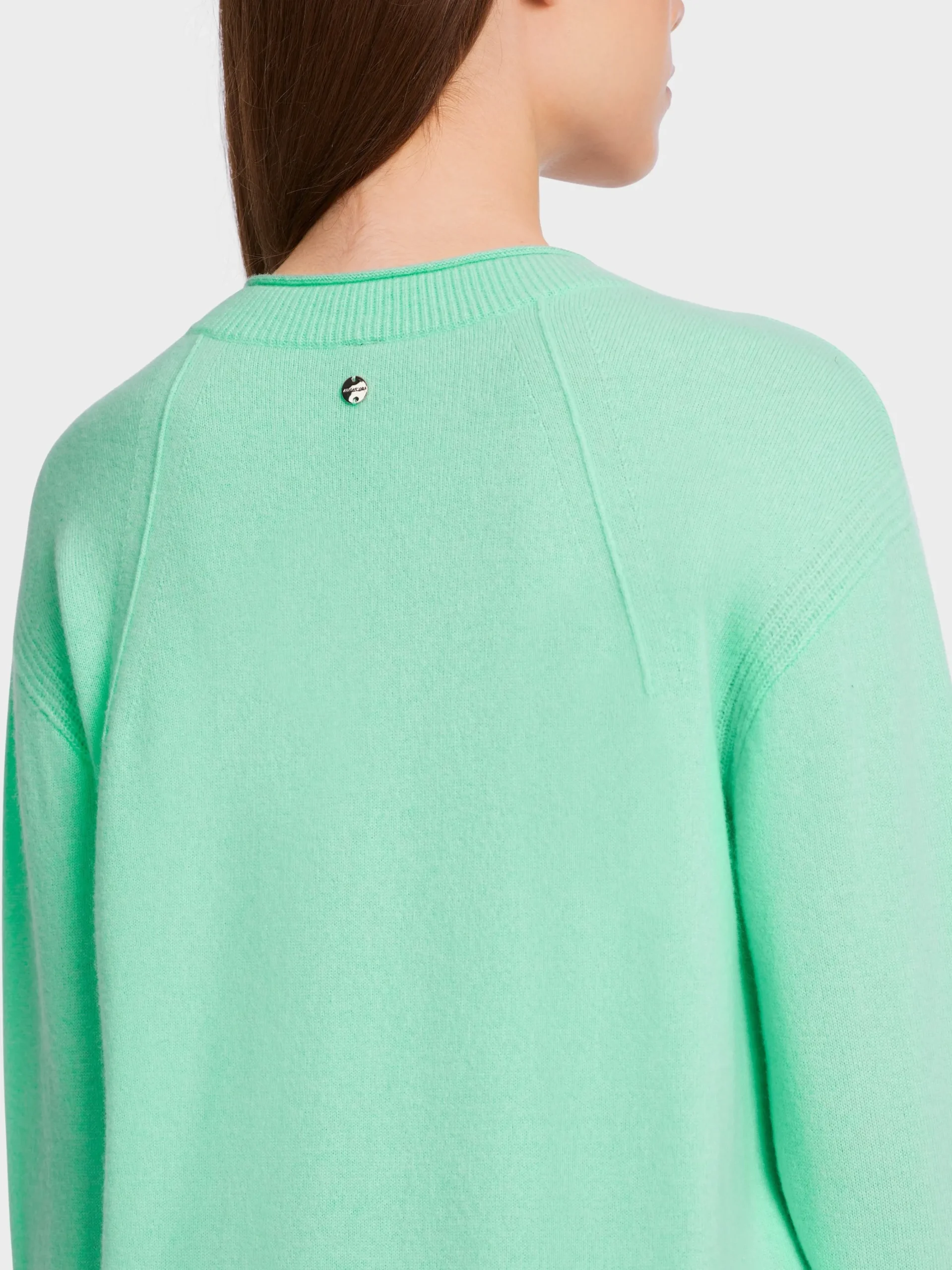 Marc Cain Pullover & Sweatshirts|Strick-V-NECK-PULLI "RETHINK TOGETHER" soft malachite