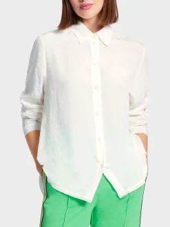 Marc Cain Blusen & Tuniken-WEICHFALLENDE HEMDBLUSE IN A-LINIE off-white
