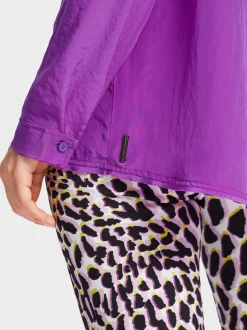 Marc Cain Blusen & Tuniken-WEICHFALLENDE HEMDBLUSE IN A-LINIE bright malve