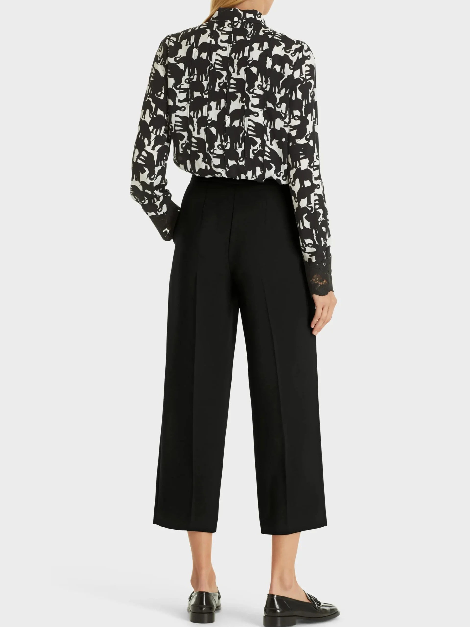 Marc Cain Hosen-WEICHFALLENDE HOSE WELLINGTON IN ¾ LÄNGE black