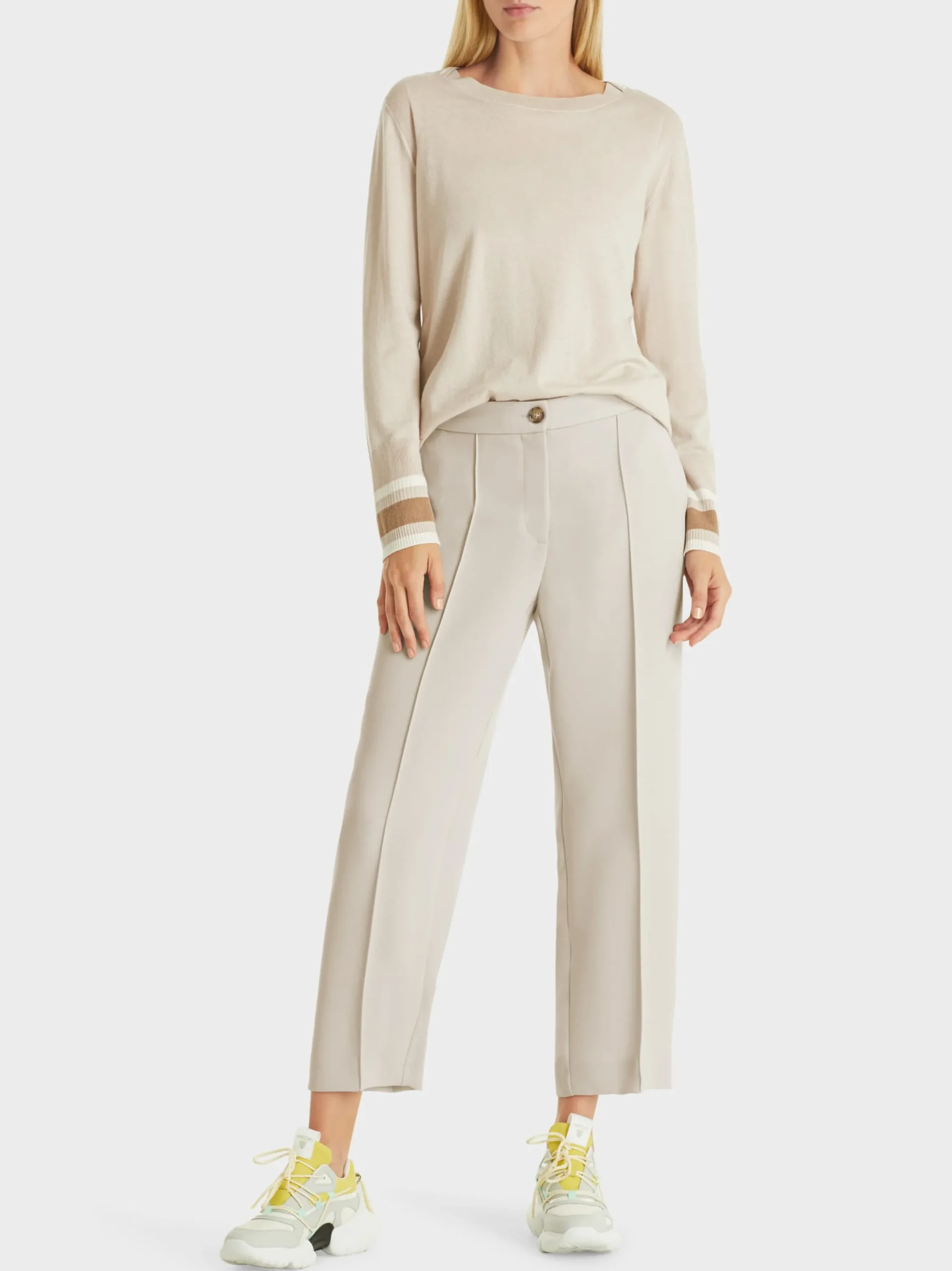 Marc Cain Hosen-WEICHFALLENDE HOSE WELLINGTON IN ¾ LÄNGE warm stone