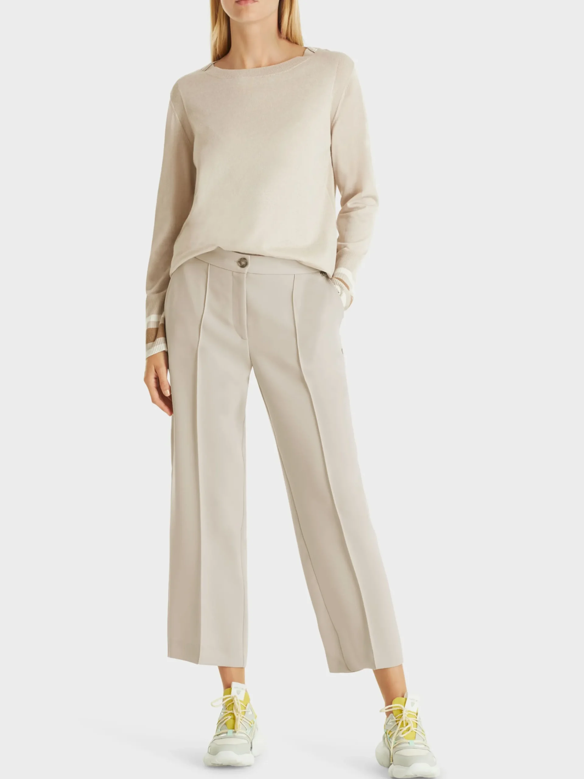 Marc Cain Hosen-WEICHFALLENDE HOSE WELLINGTON IN ¾ LÄNGE warm stone