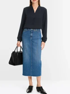 Marc Cain Blusen & Tuniken-WEITE BLUSE midnight blue