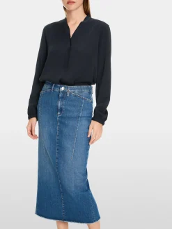 Marc Cain Blusen & Tuniken-WEITE BLUSE midnight blue