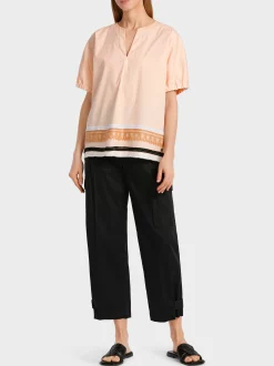 Marc Cain Blusen & Tuniken-WEITE BLUSE MIT SPITZENDETAILS soft rose