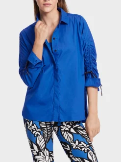 Marc Cain Blusen & Tuniken-WEITE HEMDBLUSE MIT KIMONO-ÄRMELN bright royal blue